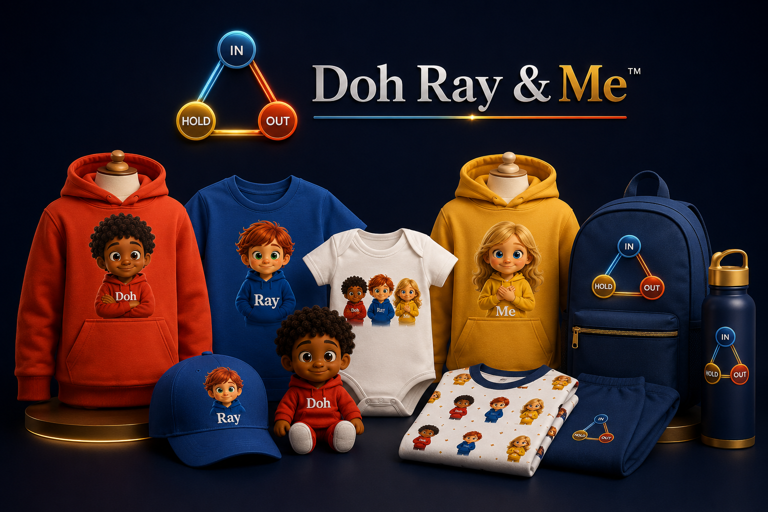 Doh Ray and Me character, clothing and product concepts